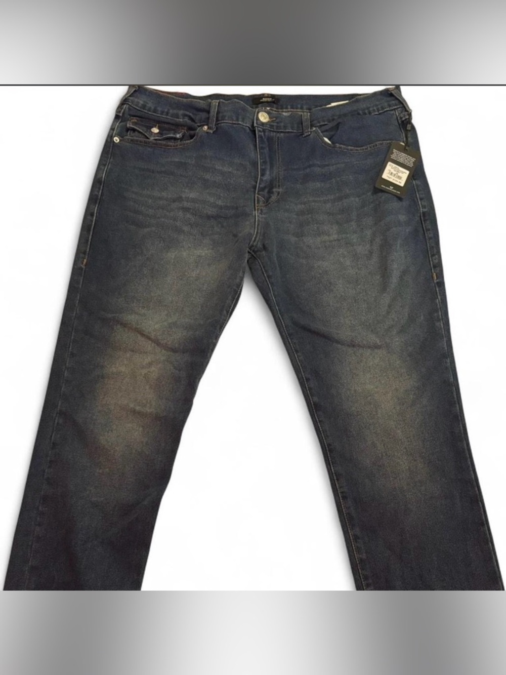 True Religion Rocco Relaxed Skinny dark woodland blue jeans Size 38
